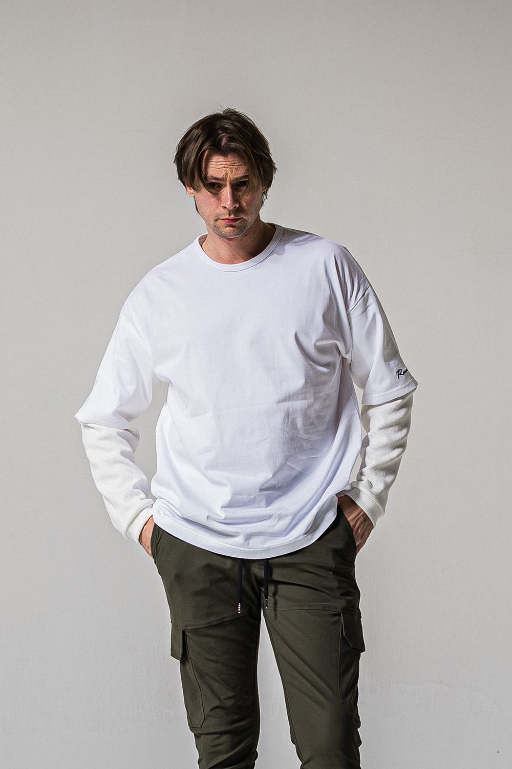 FAKE LAYERED WAFFLE LONG SLEEVE / フェイクレイヤード ワッフル ロングスリーブ