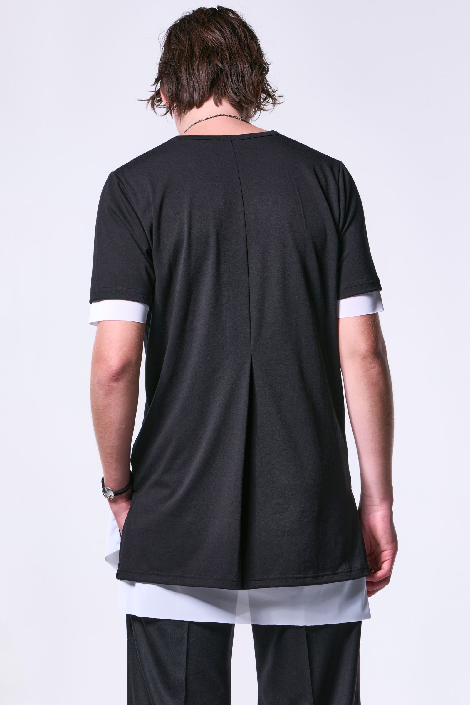 BEA-TENJIKU Slit Hem Layered T-Shirt / ベア天竺 スリットヘムレイヤードTシャツ