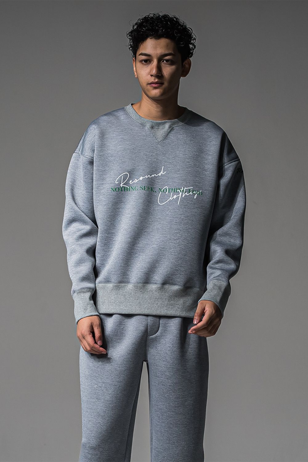 HD NOTHING DROP TRAINER / ドロップショルダー メッセージプリント ルーズトレーナー