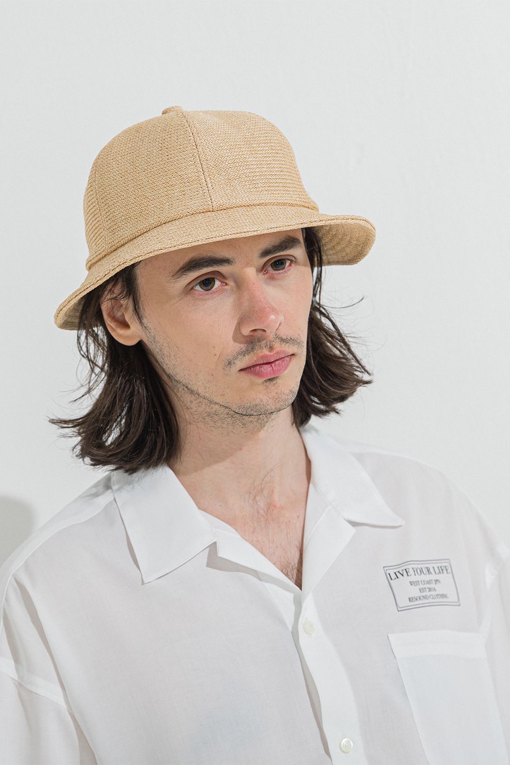 STRAW MESH BELL HAT / ストロー メッシュ ベルハット