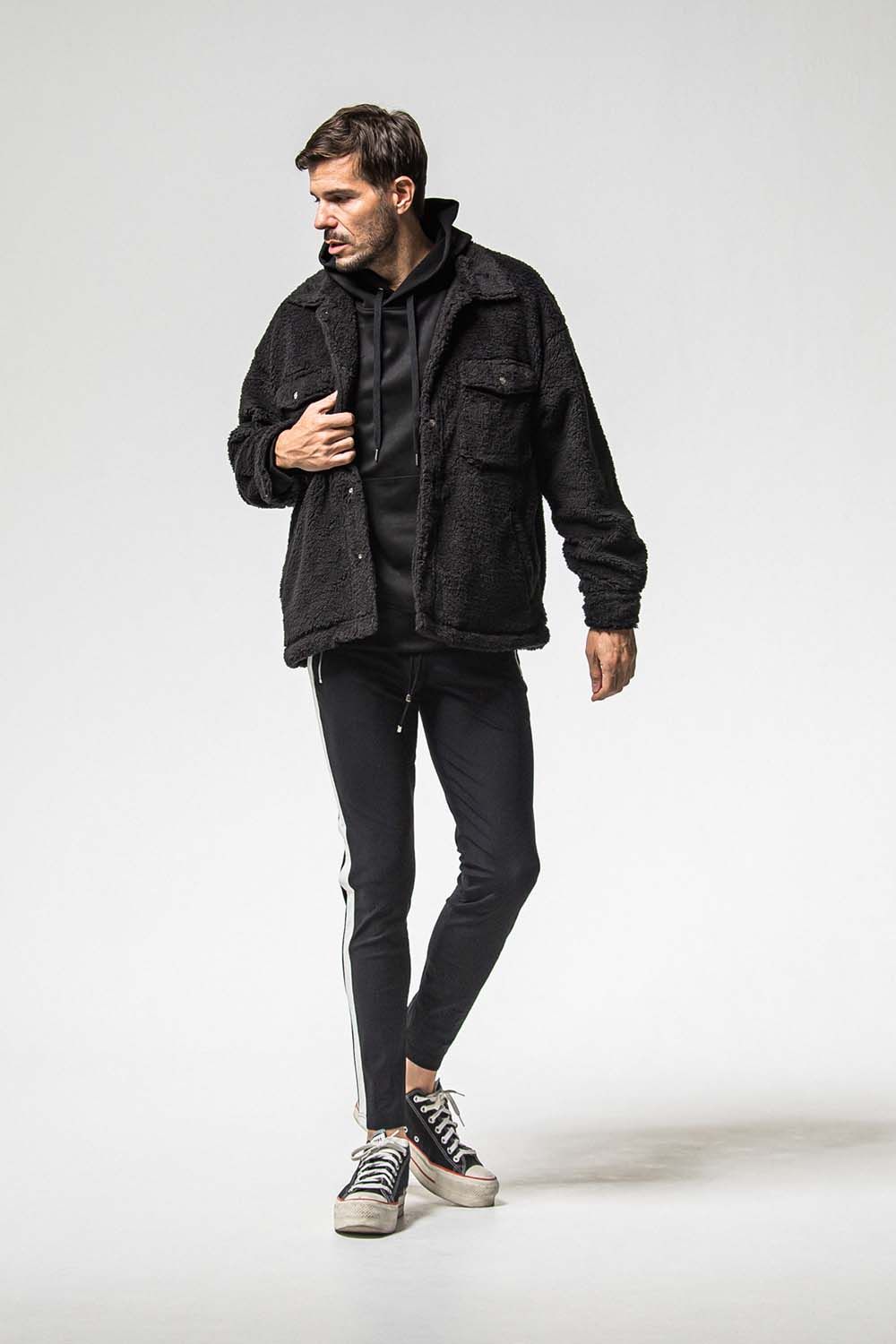 SUEDE LOOSE HOODIE / スウェード ルーズ フーディ