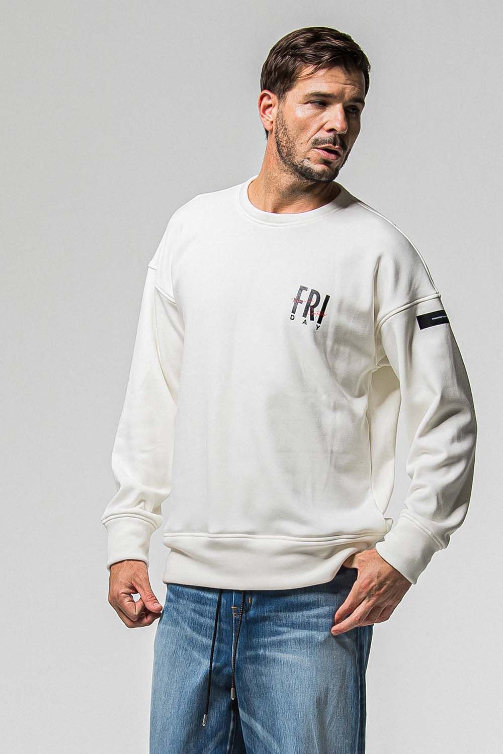 FRIDAY STANDARD LOGO VELOURS FLEECE TRAINER / フライデー スタンダードロゴ ベロア フリース トレーナー