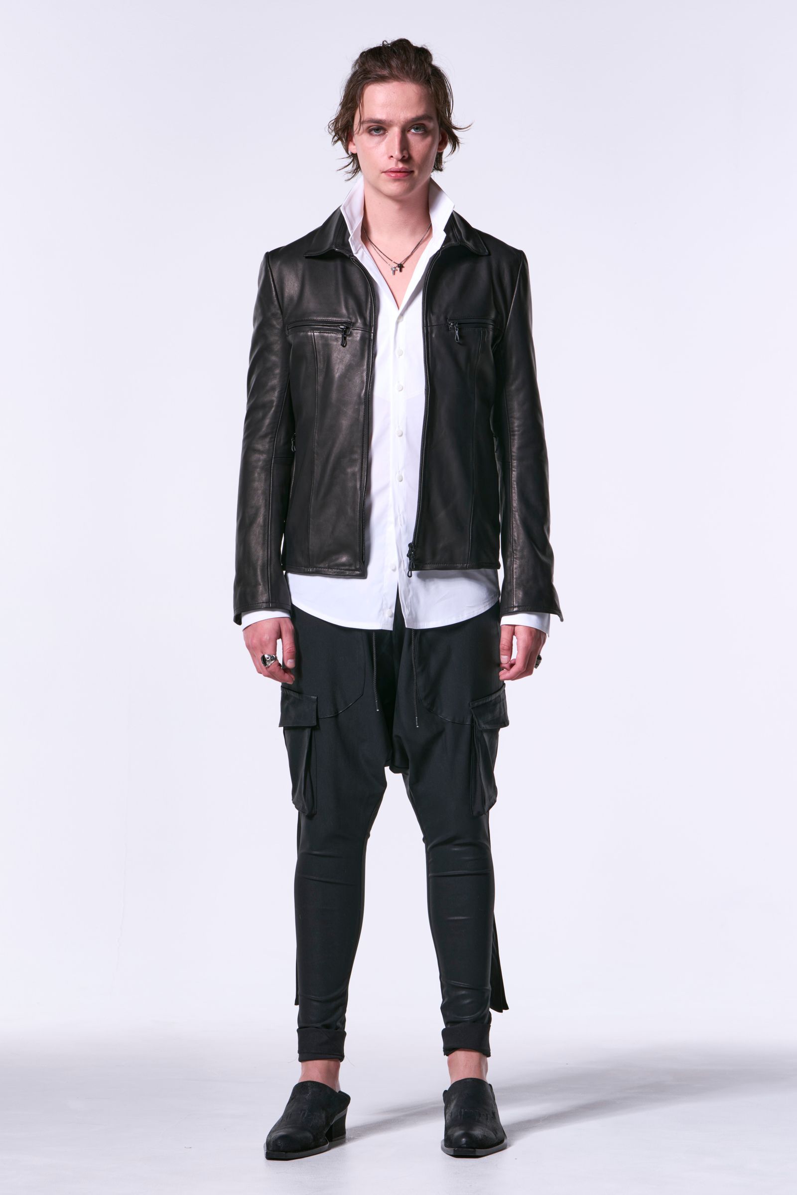 Loan Stand Collar Side Rib Shirt / ローン スタンドカラーサイドリブシャツ