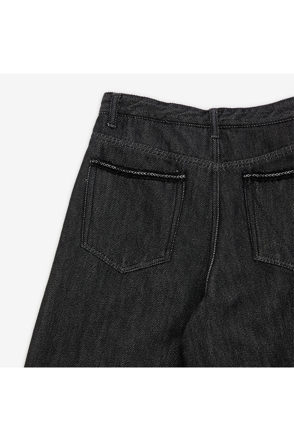 Lace tape denim wide slacks / レーステープ デニム ワイドスラックス