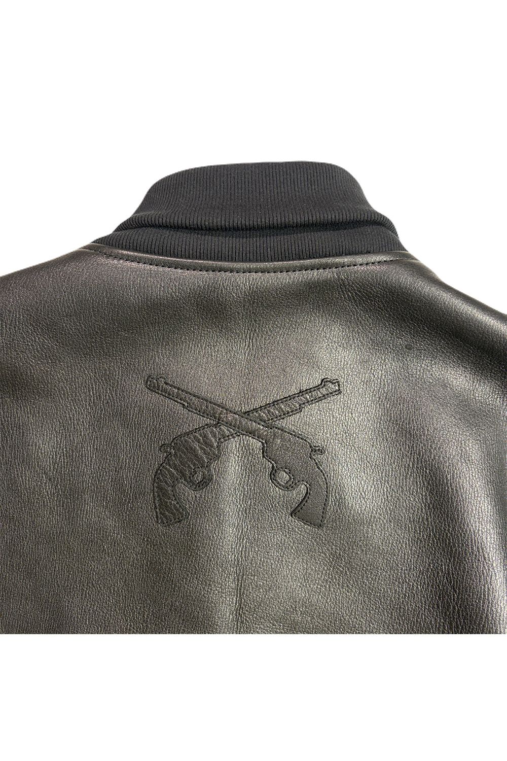 COW LEATHER RIB JKT / カウレザー リブ ジャケット スタジャン