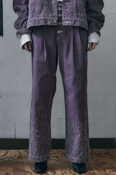 Gradation needle-punched denim PT  / グラデーション ニードルパンチ デニム