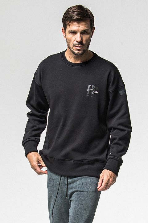 FRIDAY STANDARD LOGO VELOURS FLEECE TRINER / FRIDAYコラボ スタンダードロゴ 裏ベロアフリーストレーナー