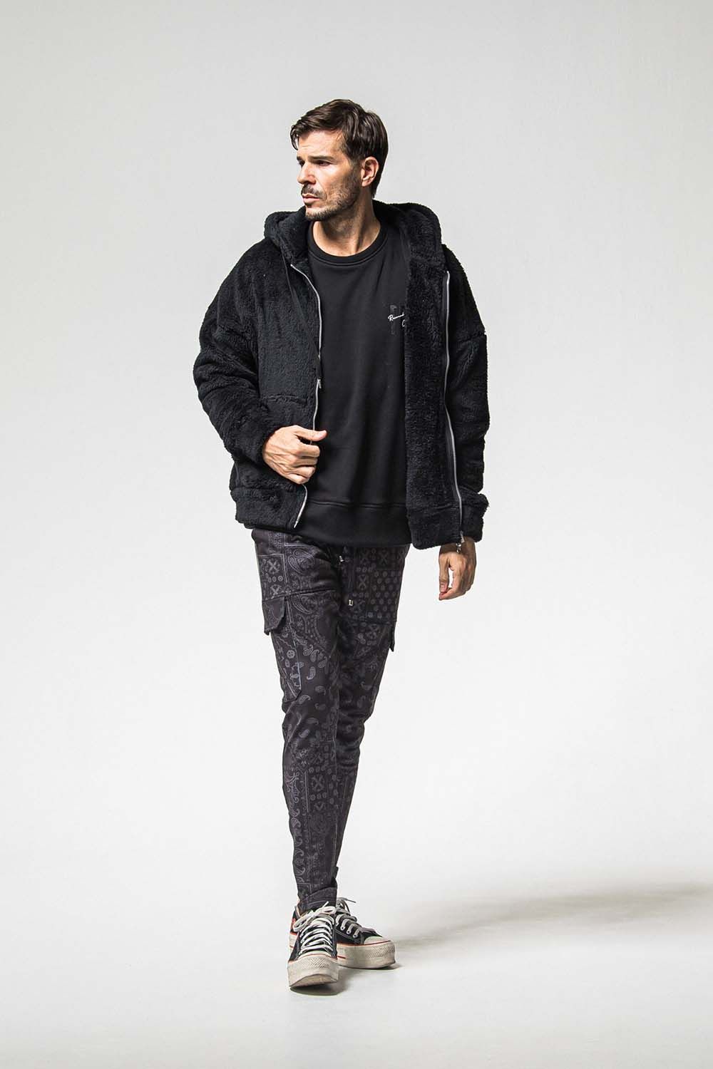 BOA ZIP LOOSE HOODIE / ボア ジップ ルーズ フーディ