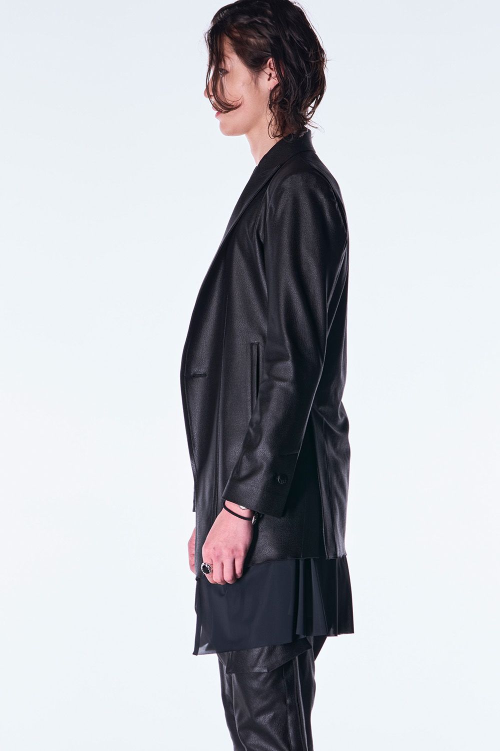 Emboss Silley Jersey Layered Jacket / エンボス シレー ジャージ レイヤード ジャケット