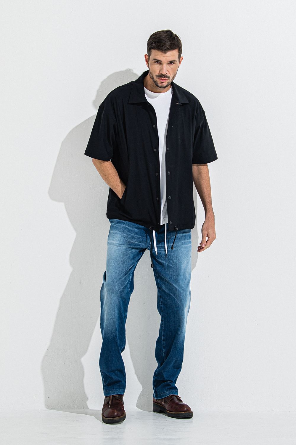 DENIM JERSEY WIDE PT / デニム ジャージ ワイド パンツ
