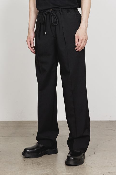 SUPER 160's WOOL GABARDINE ONE TUCK TAPERED EASY PANTS / ウールギャバジン ワンタック テーパード イージーパンツ