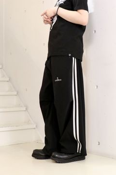 Sustainable Tuffeta Line Loose Pants / ライン ルーズパンツ