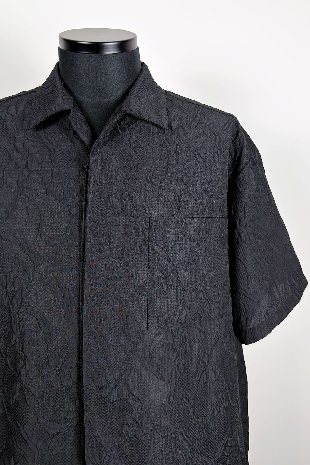 Embossing S/S open collar SH / エンボス ショートスリーブ オープンカラー シャツ