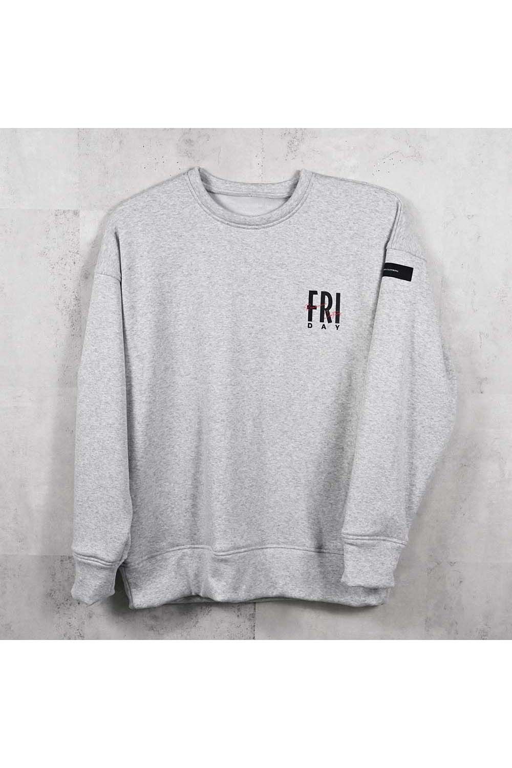 FRIDAY STANDARD LOGO VELOURS FLEECE TRAINER / フライデー スタンダードロゴ ベロア フリース トレーナー