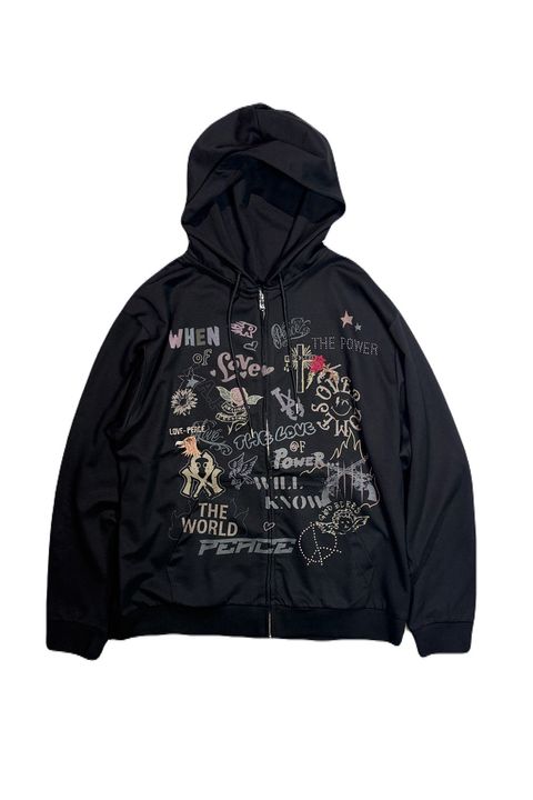ST/JER HOOD INKJET / ストレッチジャージ フーディー インクジェットプリント