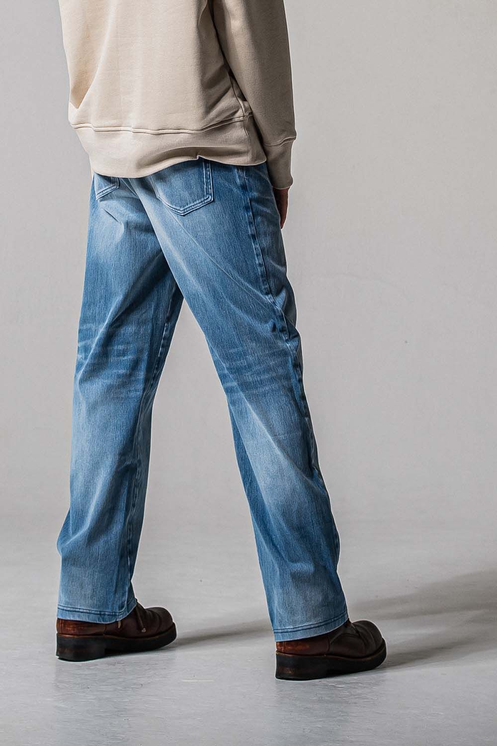 DENIM JERSEY WIDE PT / デニムジャージワイドパンツ