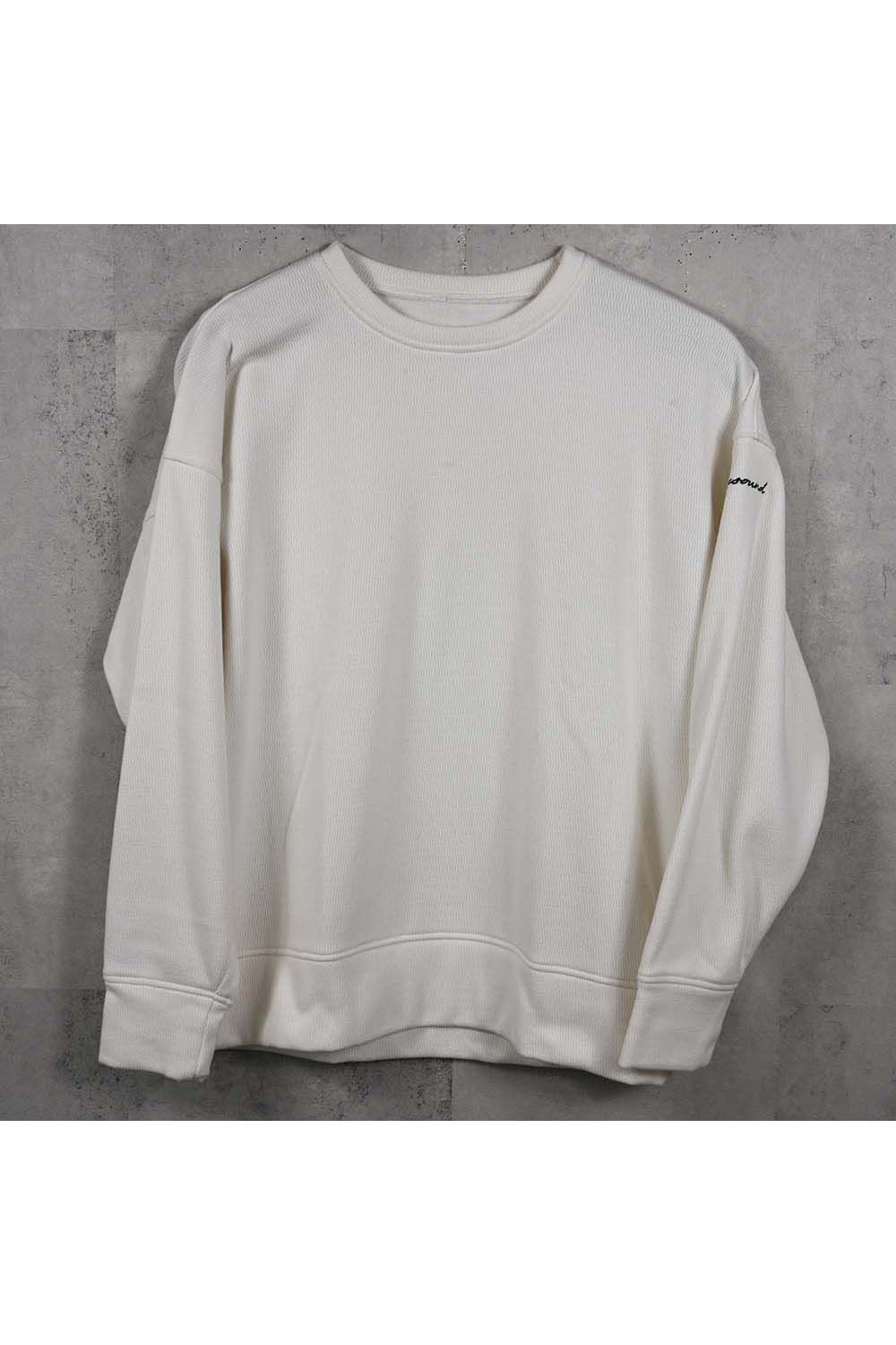 VELOURS FLEECE THERMAL LOOSE TRAINER / ベロア フリース サーマル ルーズ トレーナー