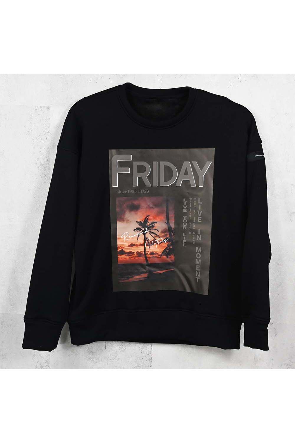 FRIDAY OLD COVER VELOURS FLEECE TRAINER / フライデー オールドカバー ベロア フリース トレーナー
