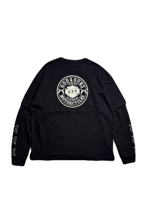 GOD SELECTION XXX × roarguns CIRCLE LOGO LAYERED T-SHIRT / ゴッドセレクション ロアーガンズ コラボレーション レイヤード ロングスリーブT