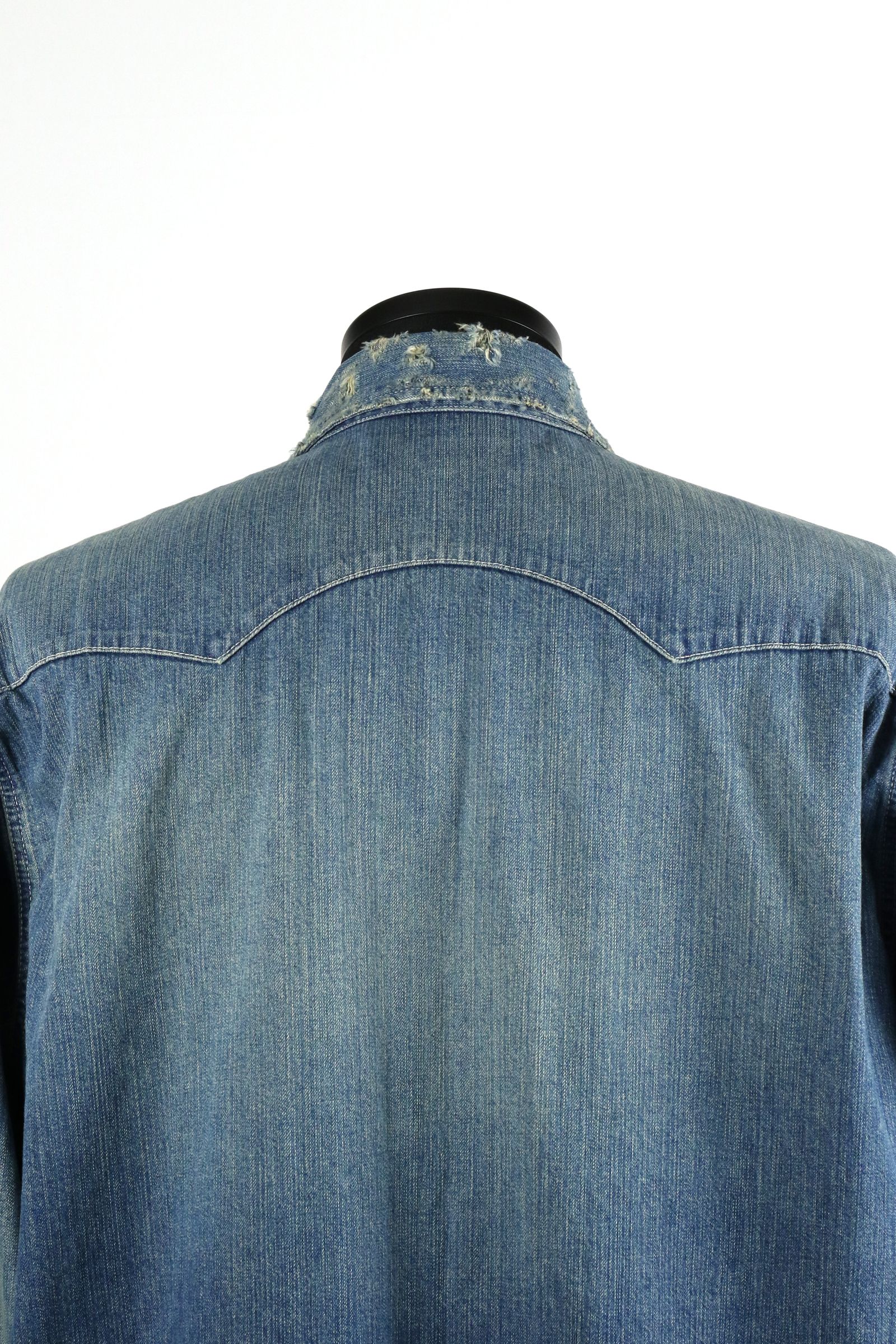 ORGANIC COTTON 8.5oz DENIM WESTERN RIDERS SHIRT / オーガニックコットン 8.5オンス デニム ウエスタン ライダース シャツ