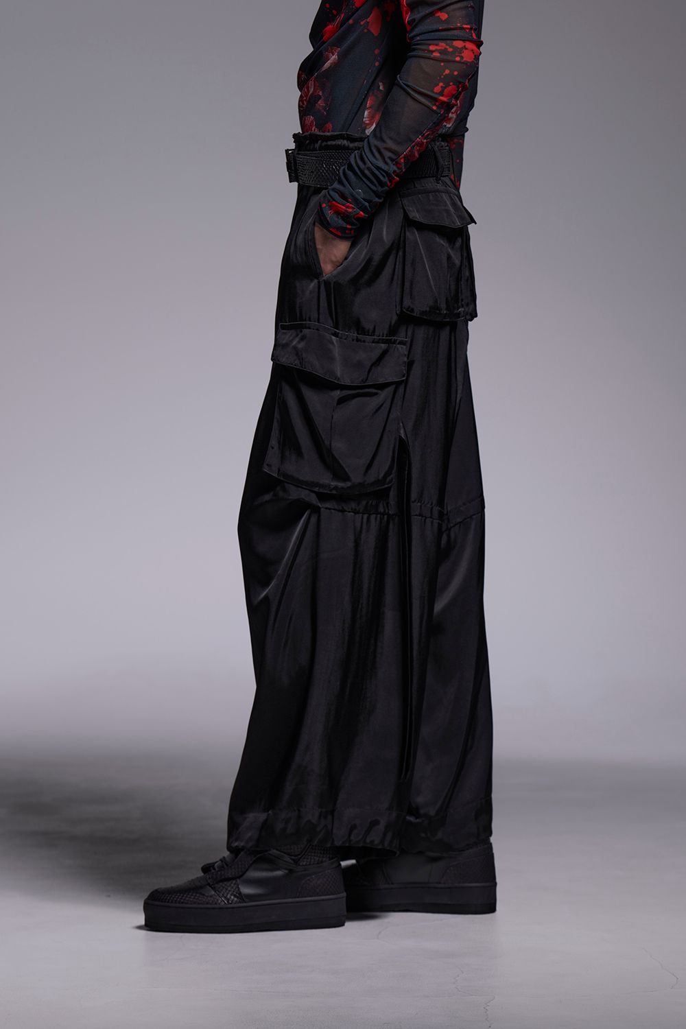 Satin Cargo Pants / サテン カーゴパンツ