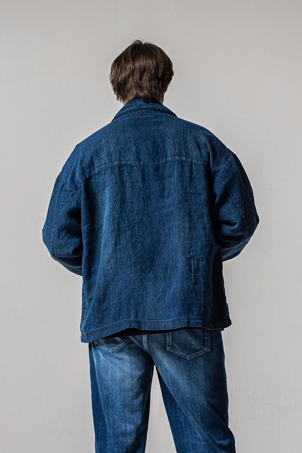 INDIGO LINEN JACK SHIRTS / インディゴ リネン ジャック シャツ