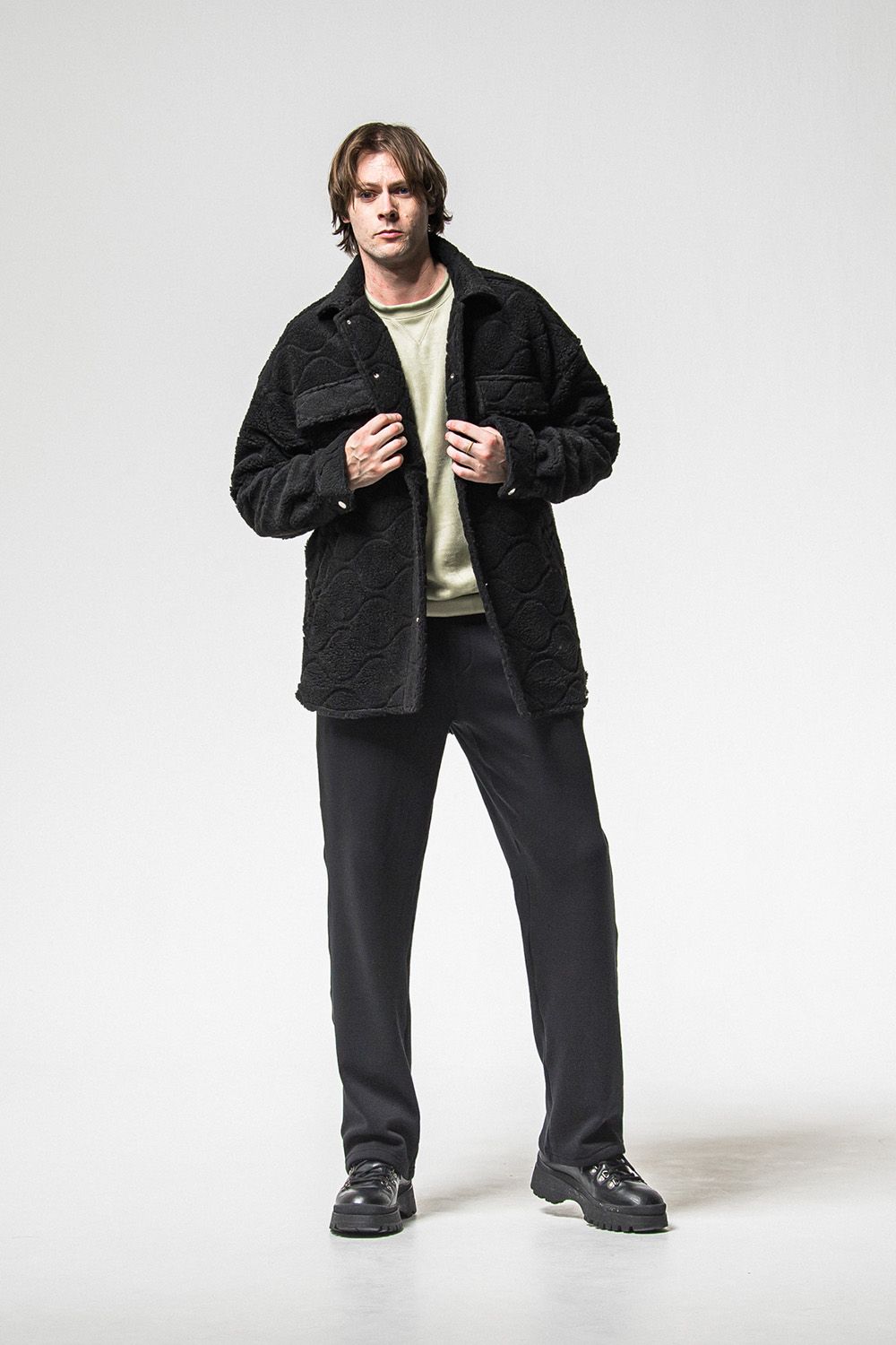 VELOURS FLEECE WIDE TUCK PANTS / ベロア フリース ワイド タックパンツ