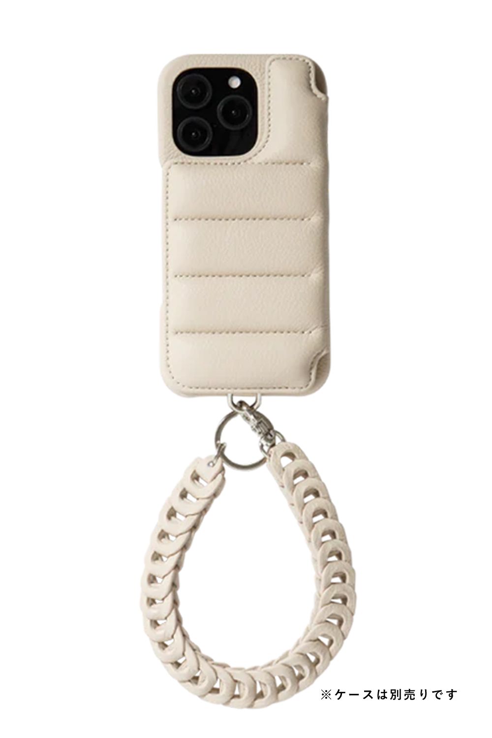 Hand STRAP Symbole  / シンボルチェーン レザーハンドストラップ｜ベージュ