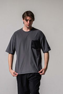 LEATHER POCKET OVER NYLON T / レザーポケット オーバー ナイロン Tシャツ