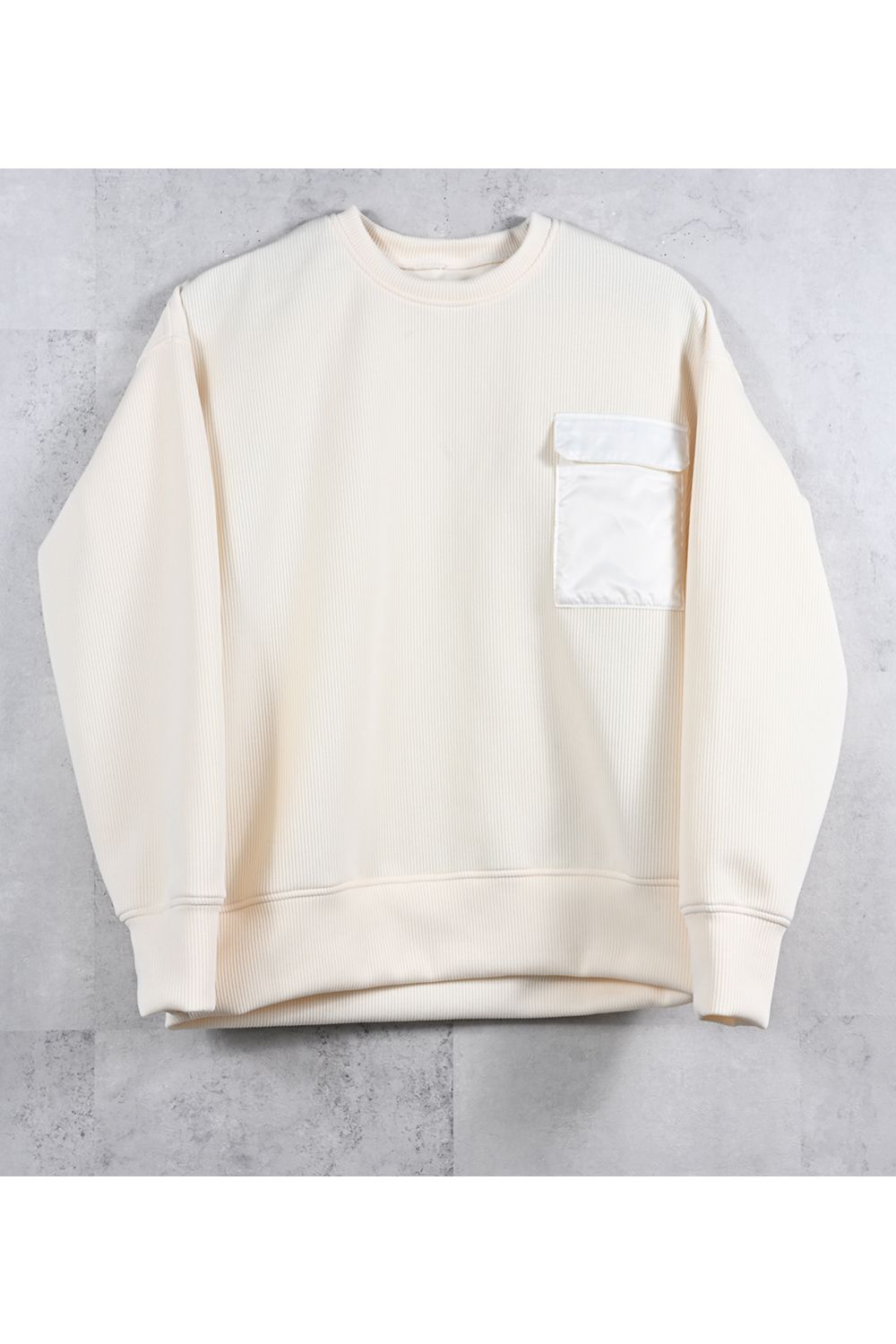 AZE MILITARY DROP TRAINER / 畔編み ミリタリー ドロップ トレーナー