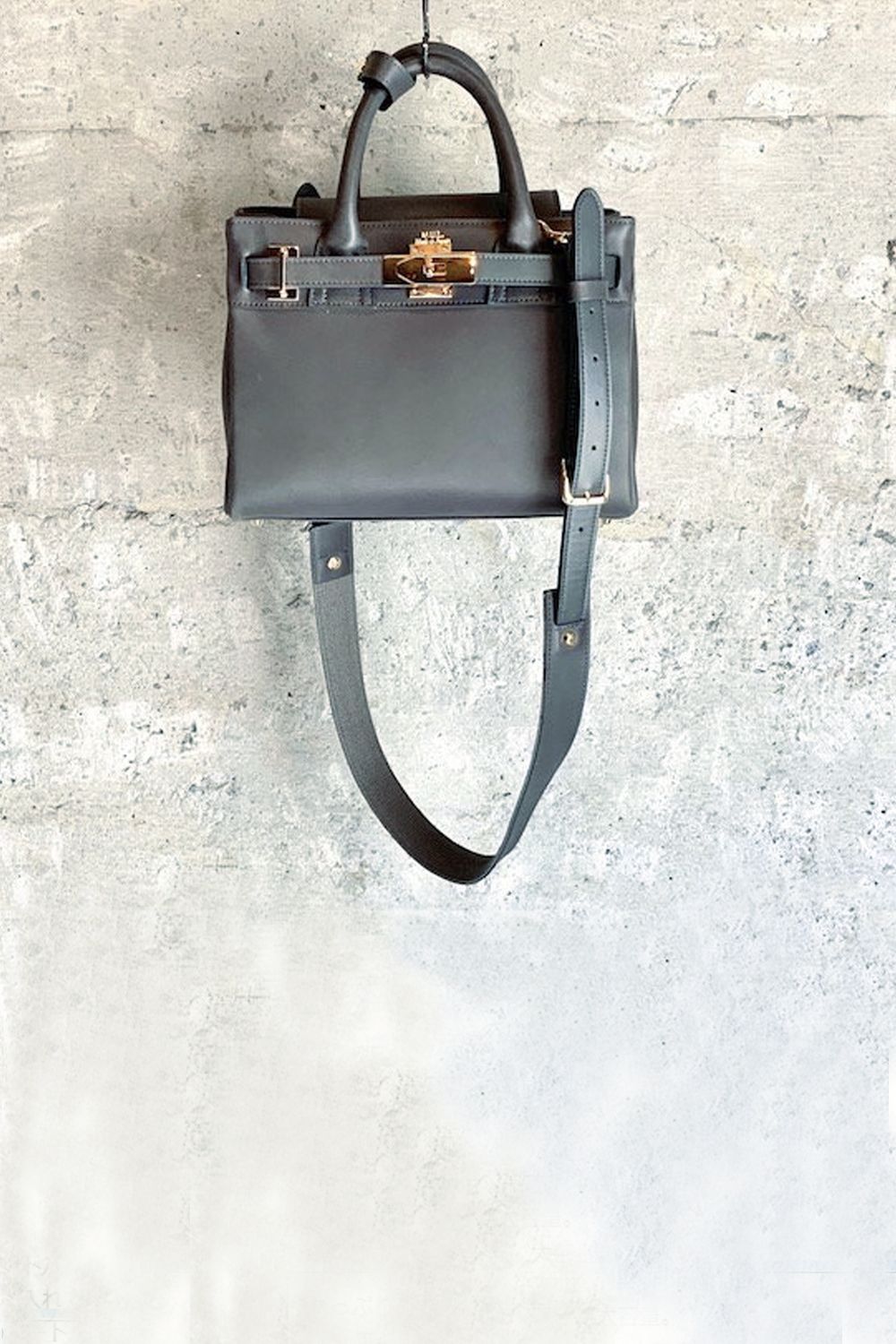 TOTE(SS) GREY × GOLD METAL - SMOOTH LEATHER