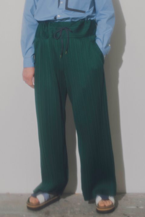 Pleats jersey wide PT / プリーツ ジャージ ワイド パンツ