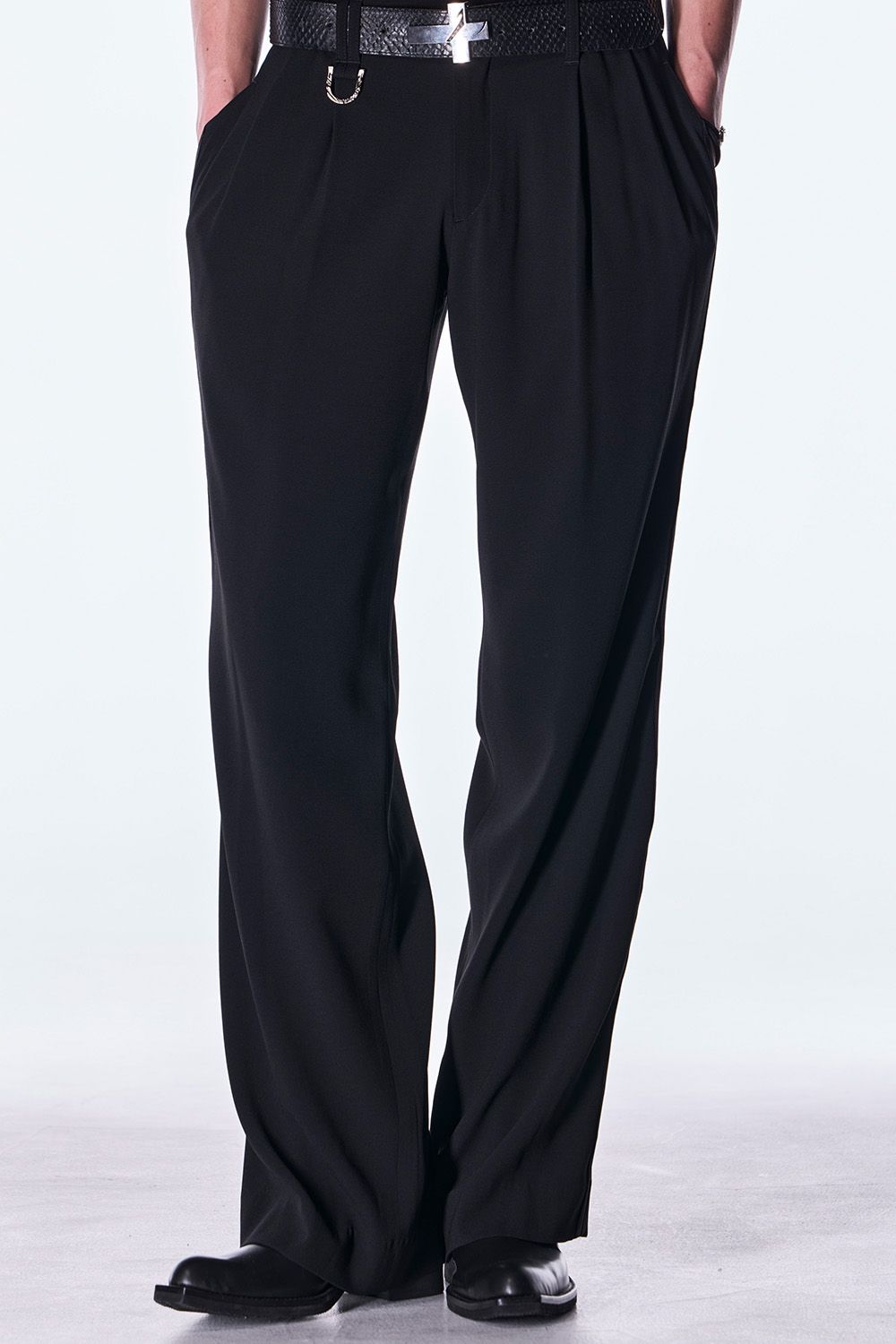 Back Satin Wide Slacks / バックサテン ワイド スラックス