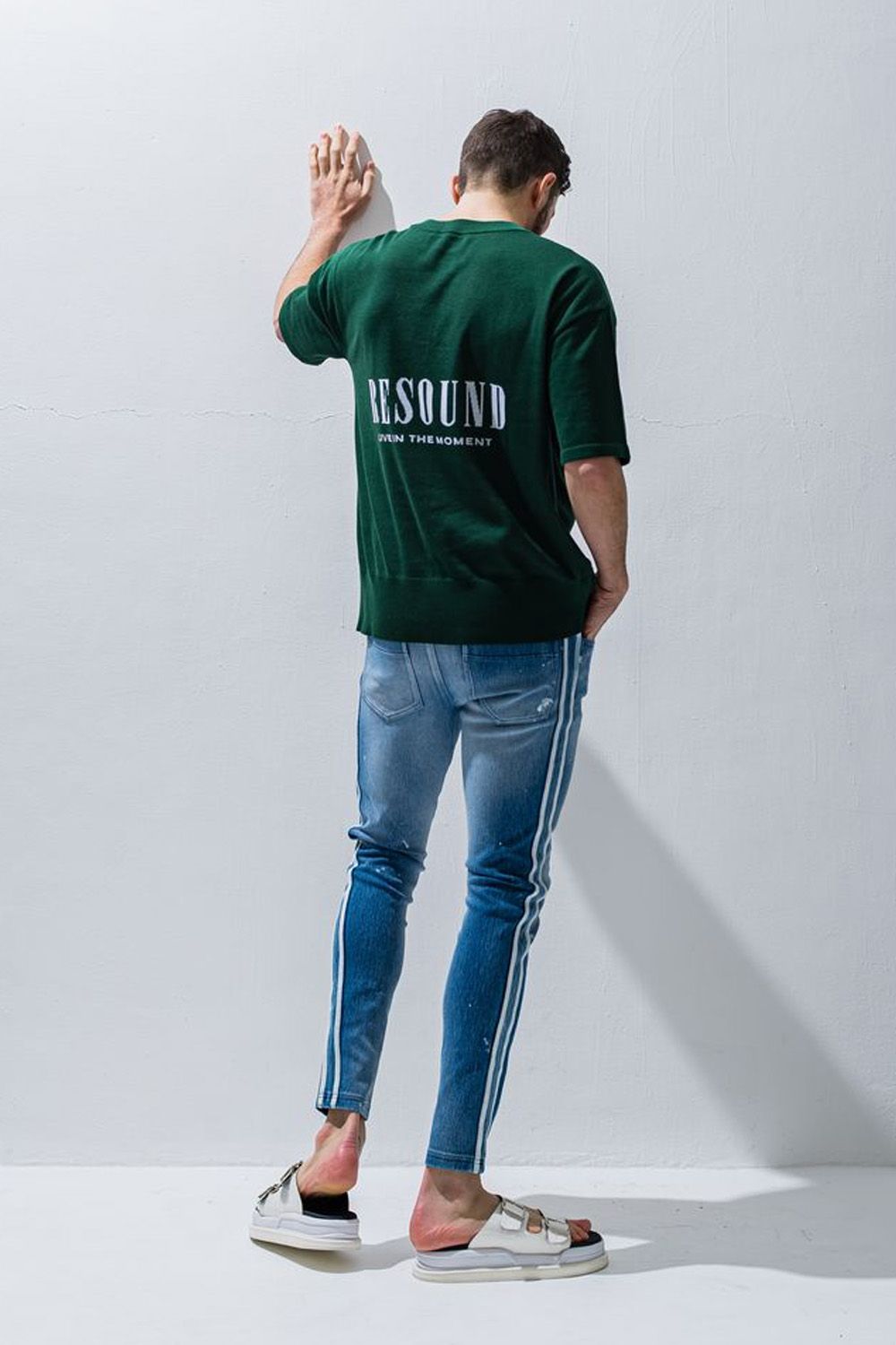 RESOUND CLOTHING - EX denim jersey Blind LINE PT / デニム ジャージ 