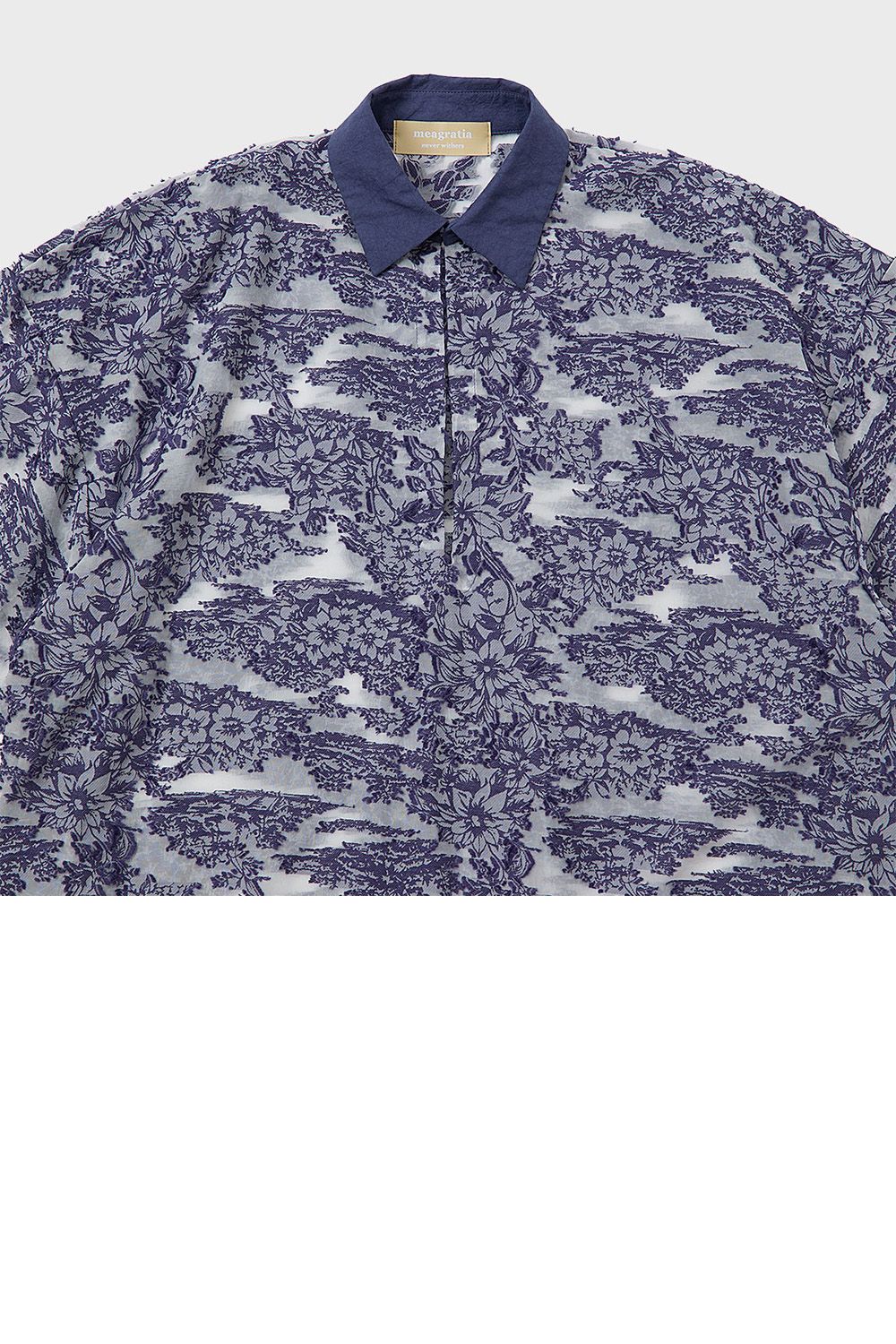 Cut jacquard P/O shirt / カットジャガード プルオーバー シャツ