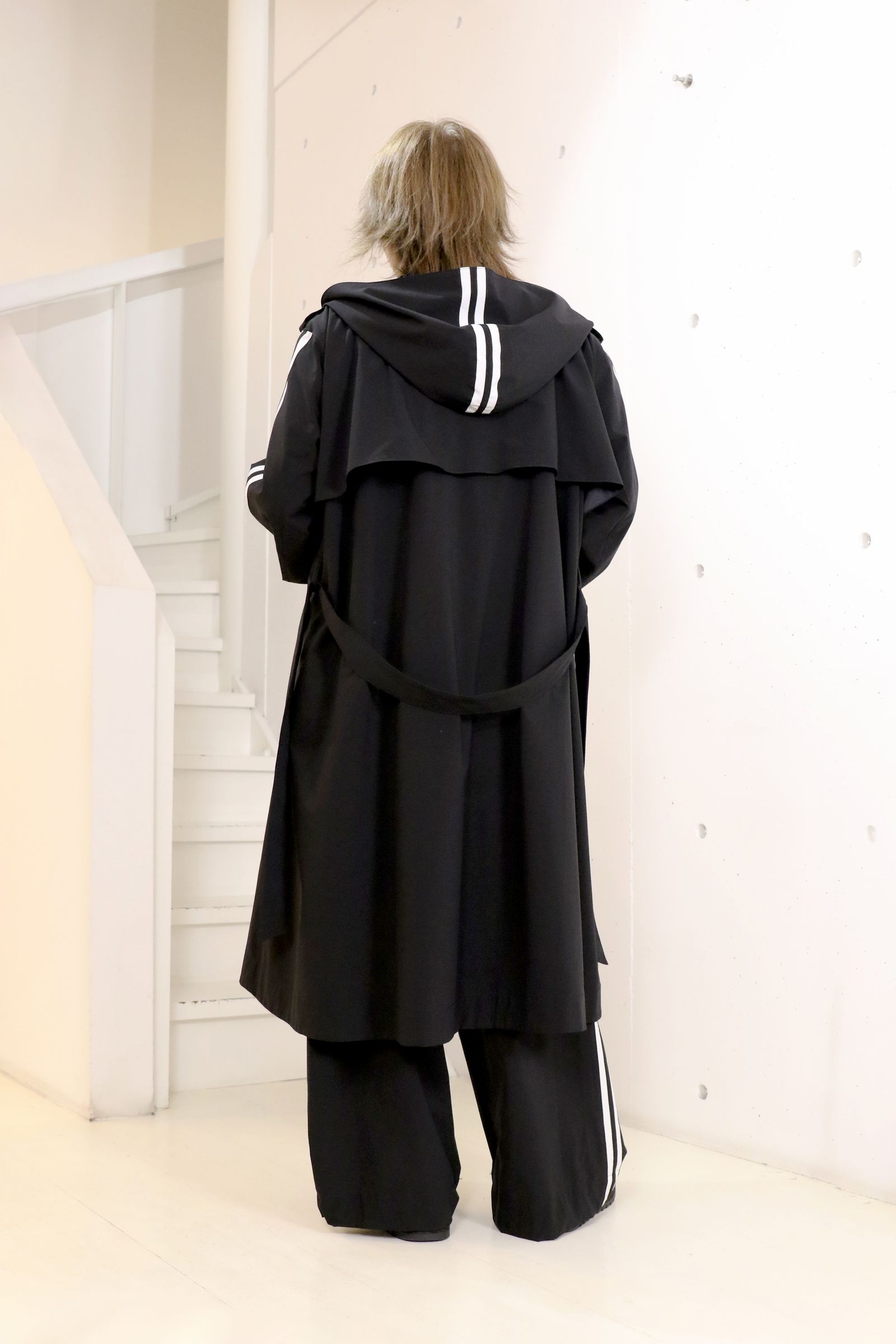 Sustainable Tuffeta Line Big Silhouette Hoodie / ライン ビッグシルエット フーディー