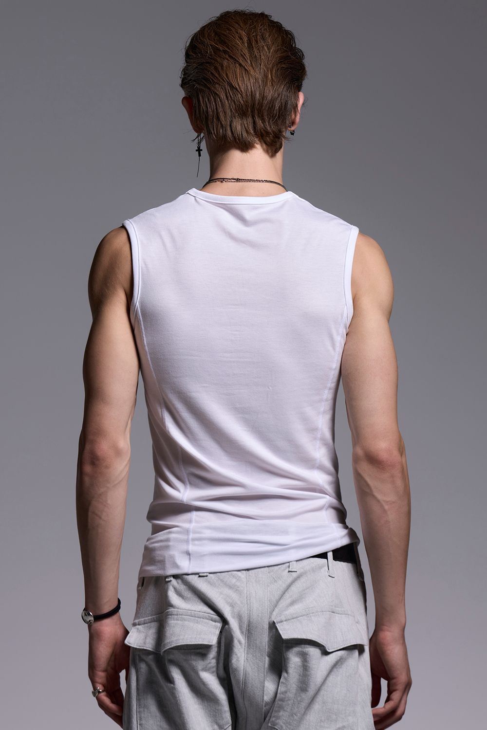 BEATENJIKU Henry Neck Tank Top / ベア天竺 ヘンリーネック タンクトップ