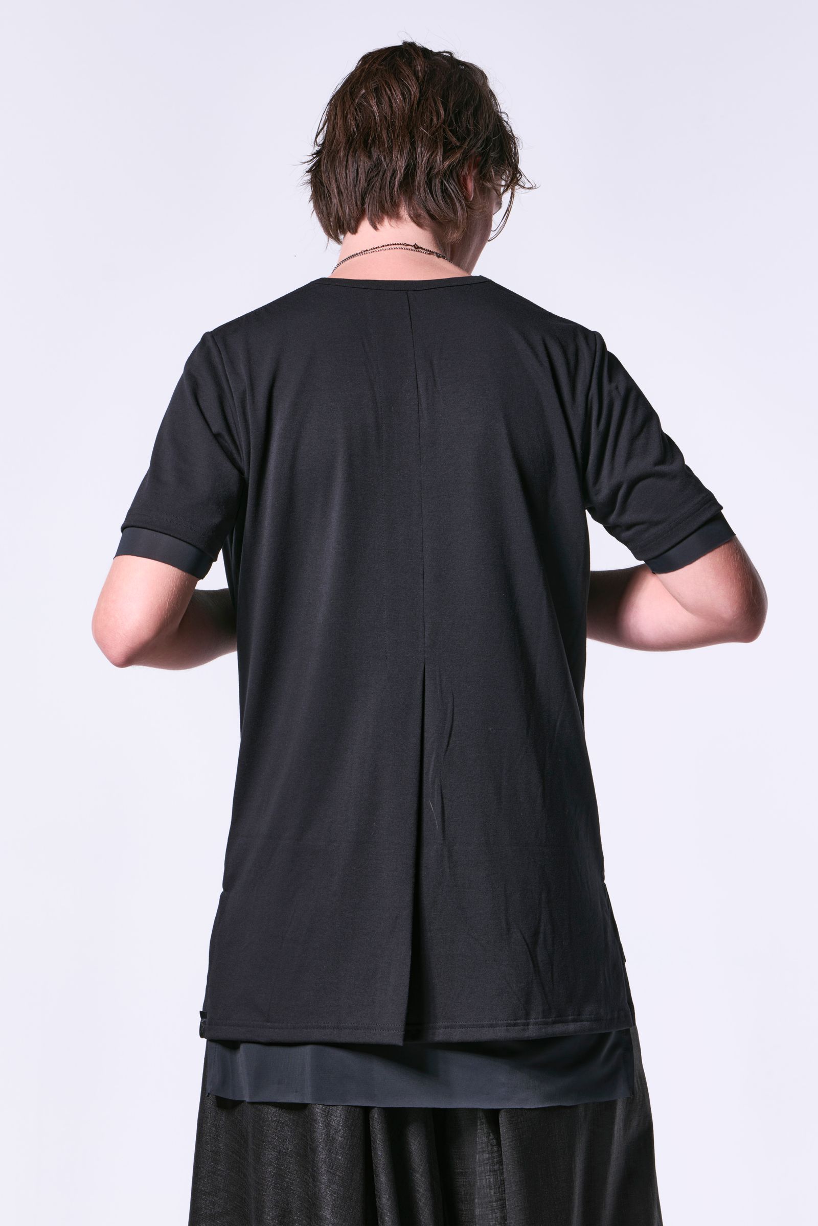 BEA-TENJIKU Slit Hem Layered T-Shirt / ベア天竺 スリットヘムレイヤードTシャツ