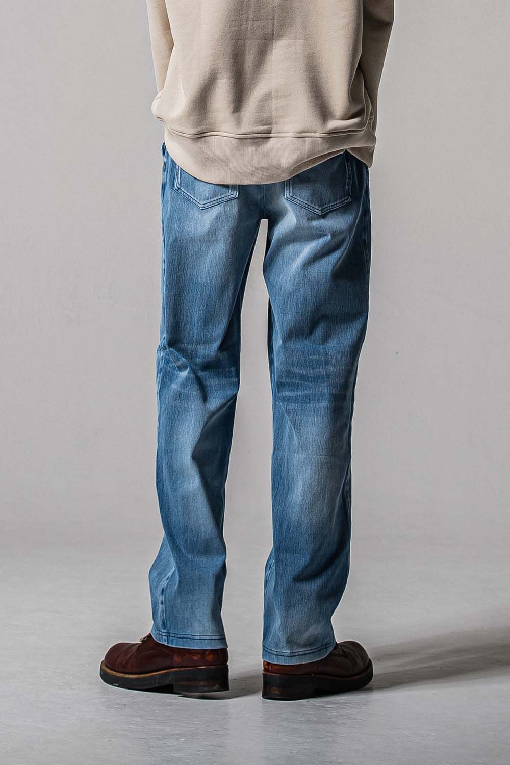 DENIM JERSEY WIDE PT / デニムジャージワイドパンツ