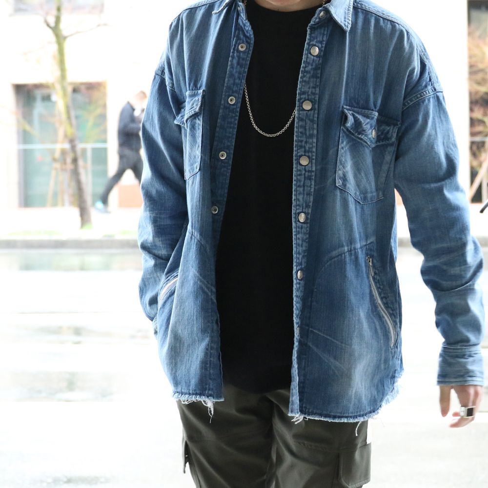RESOUND CLOTHINGの人気デニムシャツ＋αを使用した春のコーディネート