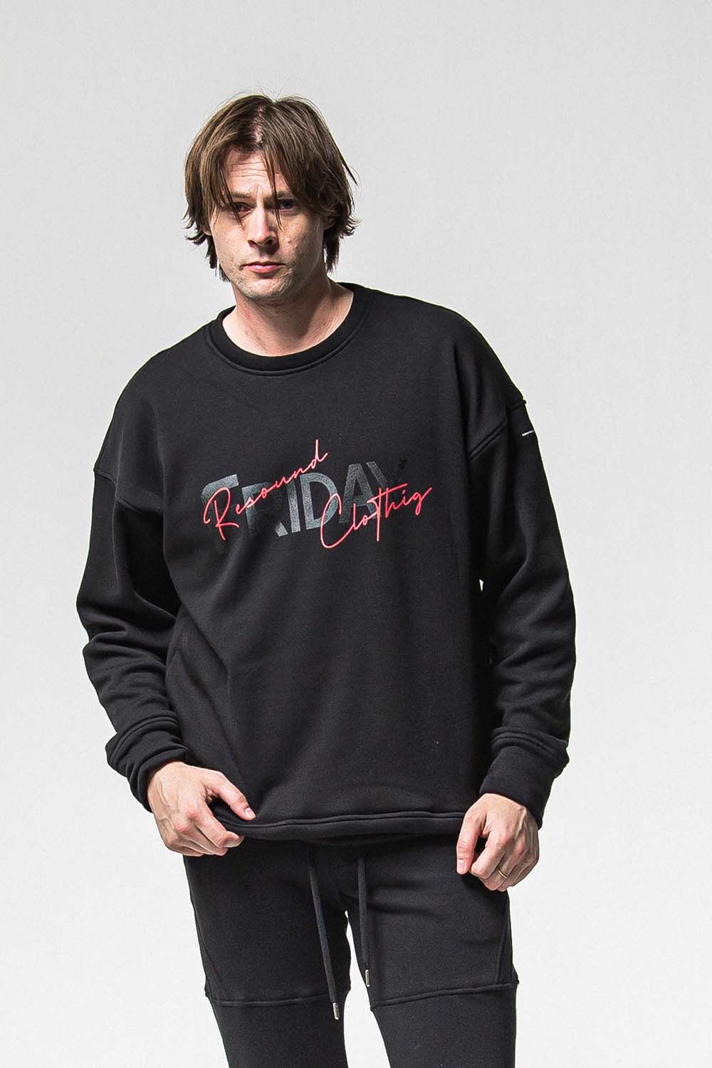 FRIDAY OLD LOGO VELOURS FLEECE TRAINER / フライデー オールドロゴ ベロア フリース トレーナー