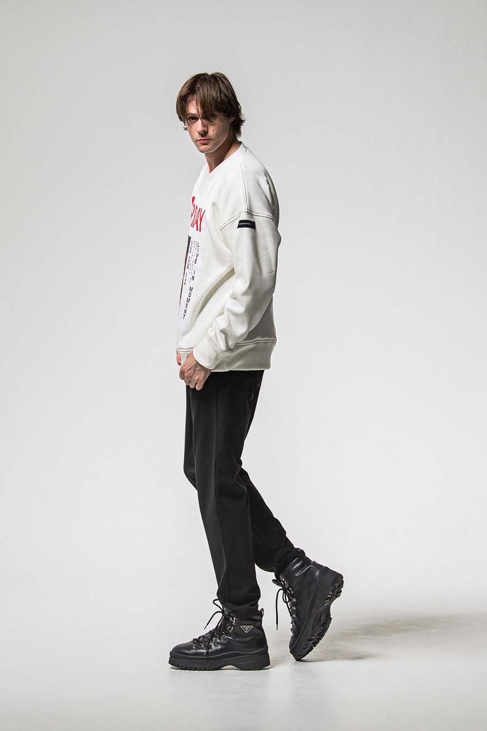 FRIDAY OLD COVER VELOURS FLEECE TRAINER / フライデー オールドカバー ベロア フリース トレーナー