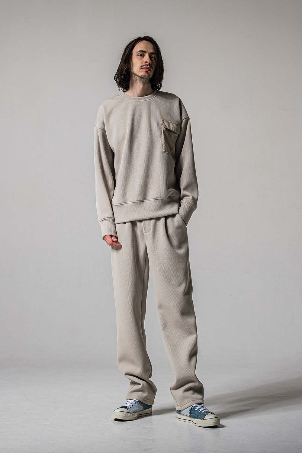 AZE WIDE TUCK PANTS / 畔編み ワイド タックパンツ