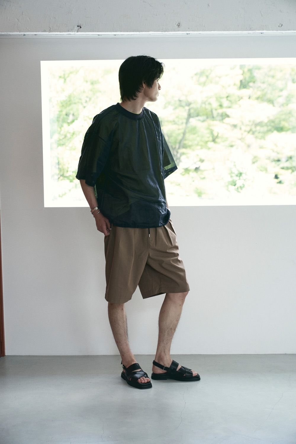 Band & SR buckle sandals / バンド アンド サイドリリースバックル レザー  サンダル