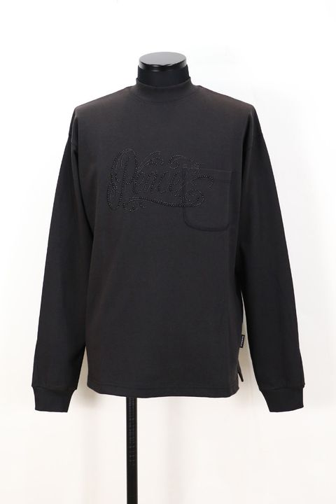 POCKET L/S T PEACE / ポケット ロングスリーブ Tシャツ ピース メタルスタッズ