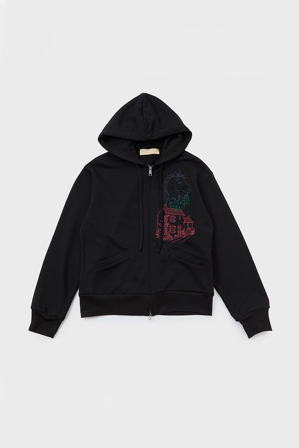 Embroidery zip-up hoodie / エンブロイダリー ジップアップ フーディー