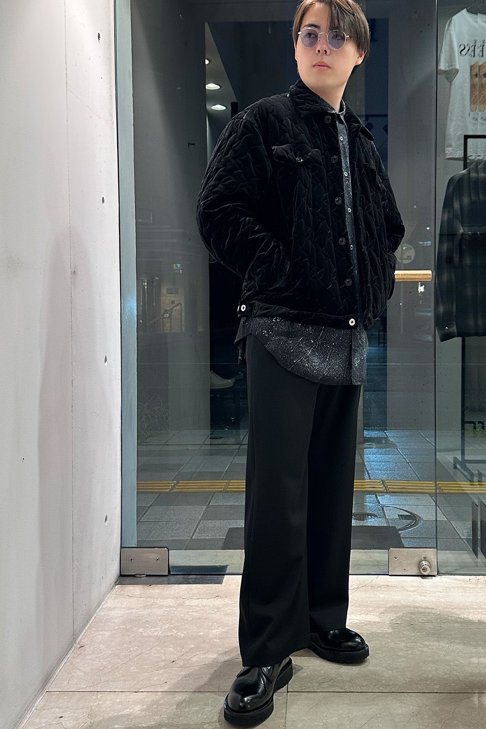 meagratia Velour quilting Blouson Style