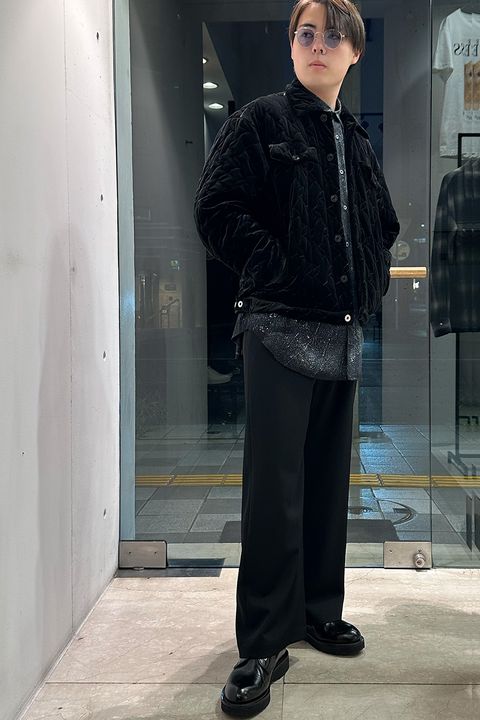 meagratia Velour quilting Blouson Style