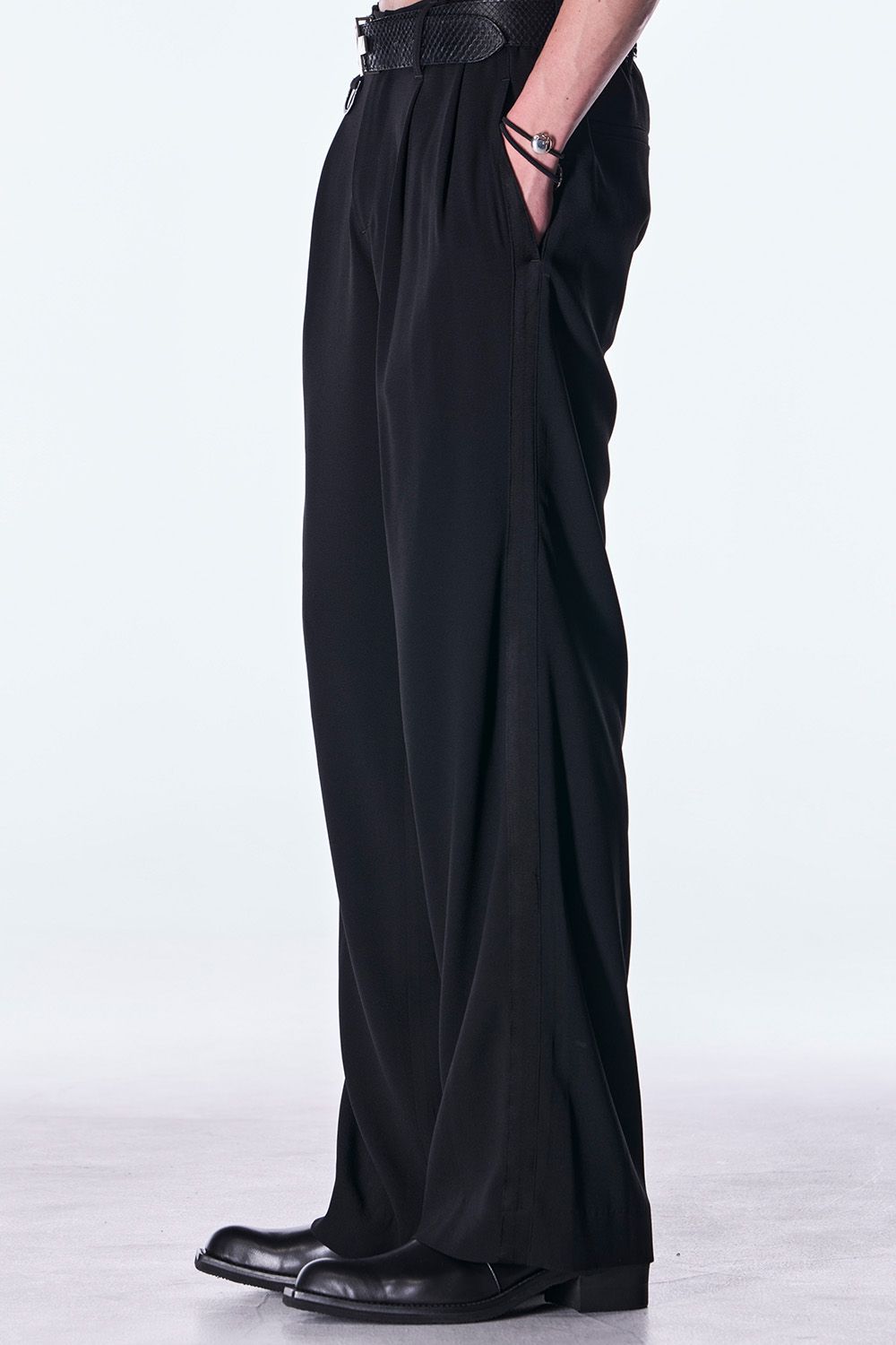 Back Satin Wide Slacks / バックサテン ワイド スラックス
