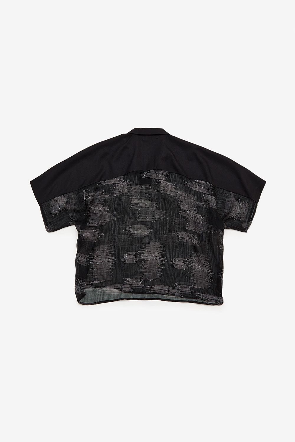 Mesh skipper collar SH / メッシュ スキッパーカラー シャツ